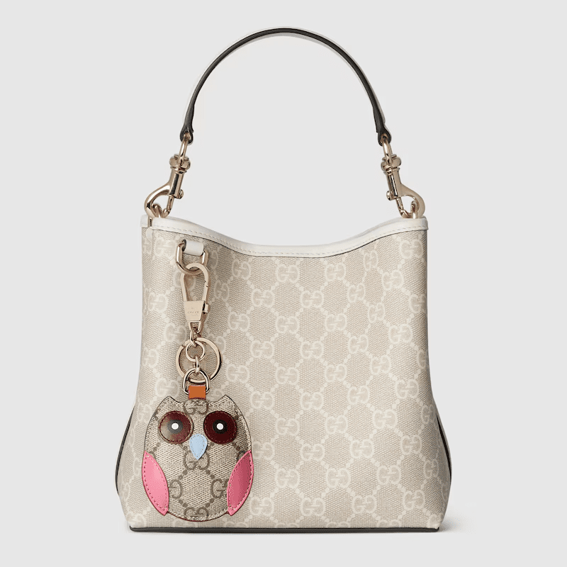 GUCCI EMBLEM SMALL BUCKET BAG