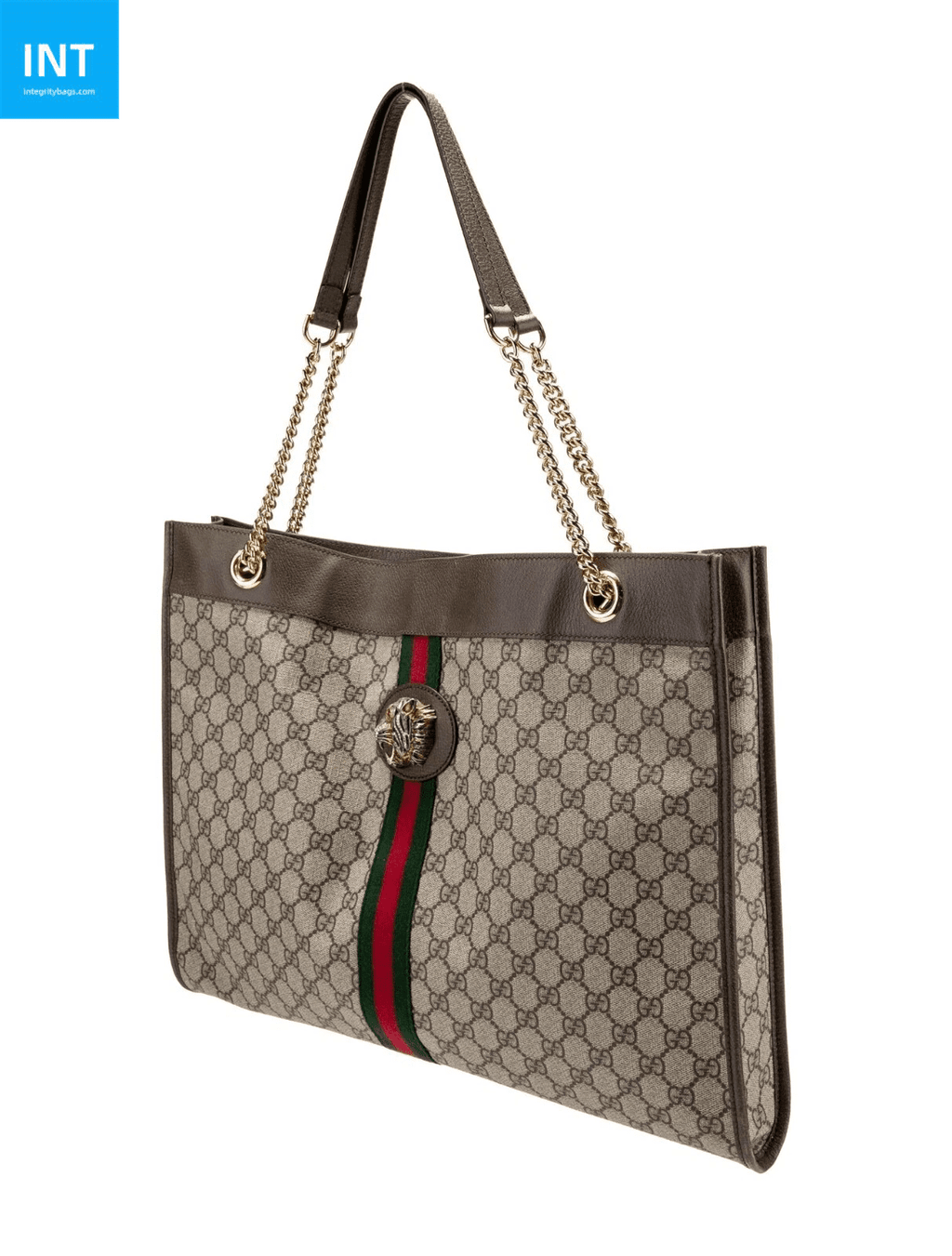Gucci Rajah Tiger Large Tote Lion Beige Logo GG Bag