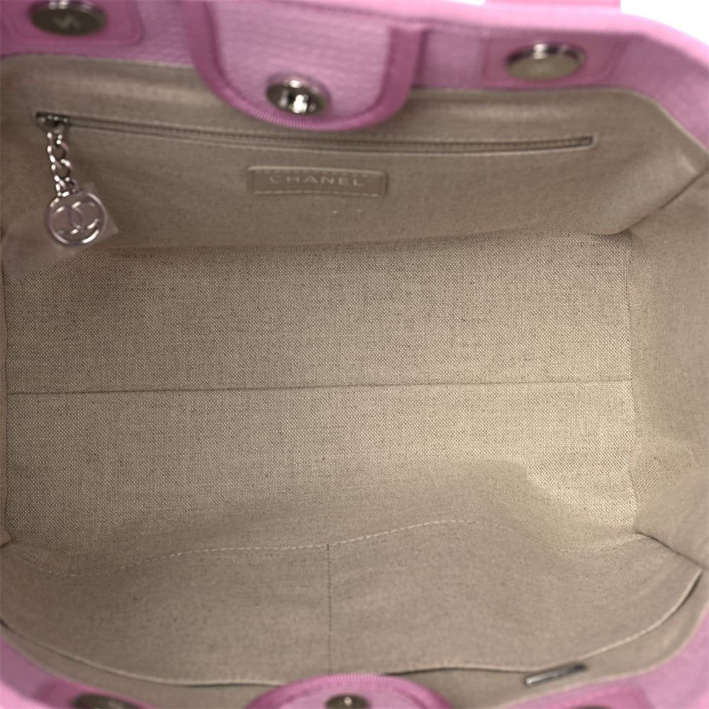Chanel Mixed Fibers Deauville Tote Pink