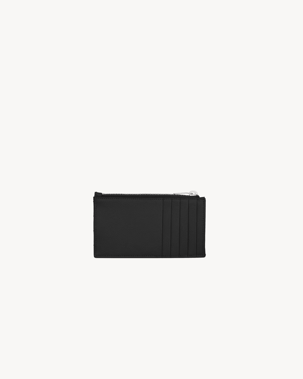 Saint Laurent Cassandre quilted fragments card case in grain de poudre leather