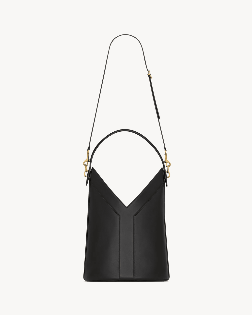 Saint Laurent Y top-handle bucket in leather