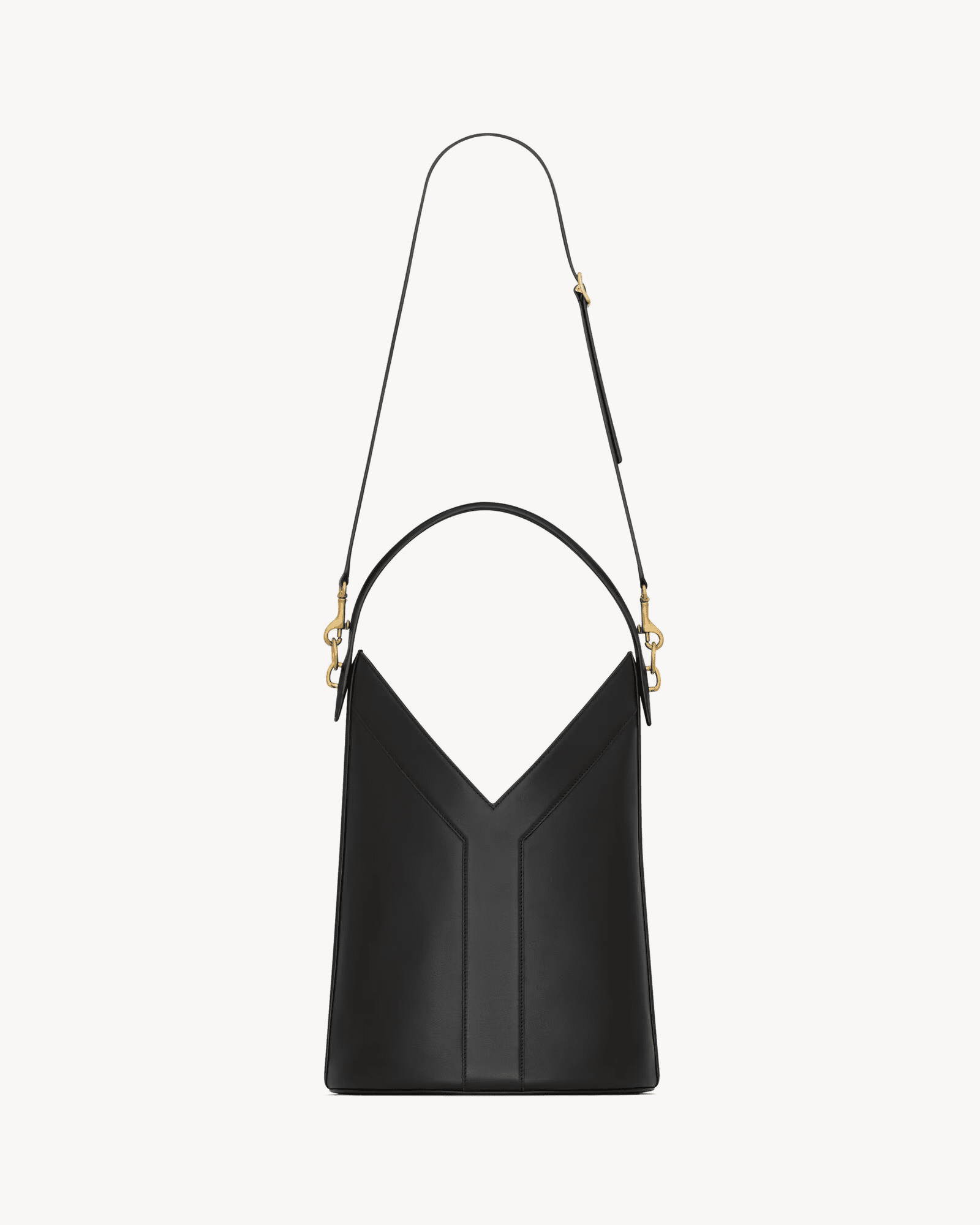 Saint Laurent Y top-handle bucket in leather