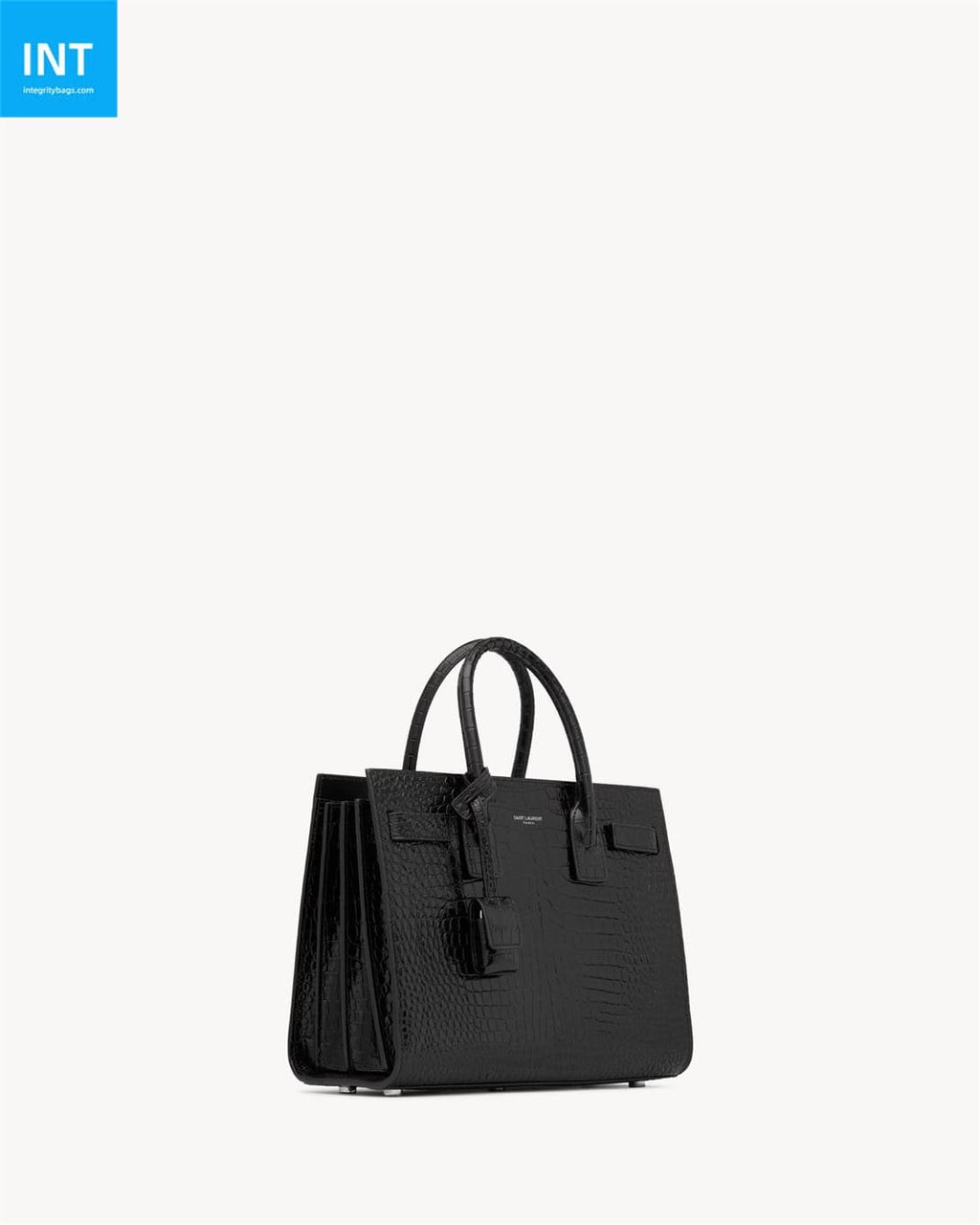 Saint Laurent SAC DE JOUR BABY bag in crocodile-embossed leather