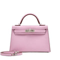 Hermès Mauve Sylvestre Epsom Mini Kelly 20 Palladium Hardware