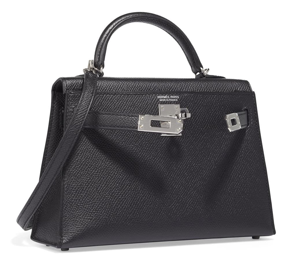 Hermès Kelly Touch Mini Lizard, Veau Madame Black Palladium Hardware