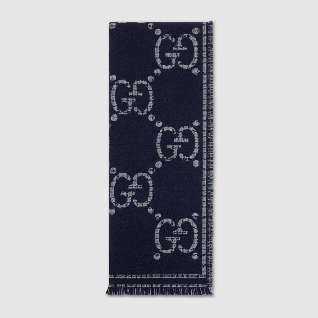 Gucci Check GG wool scarf