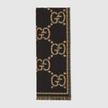 Gucci Check GG wool scarf