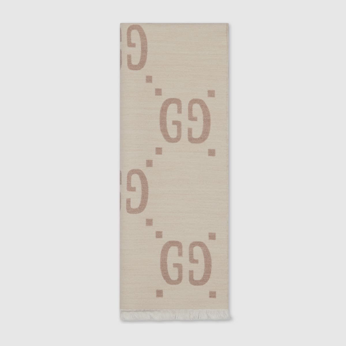Gucci jacquard wool silk scarf