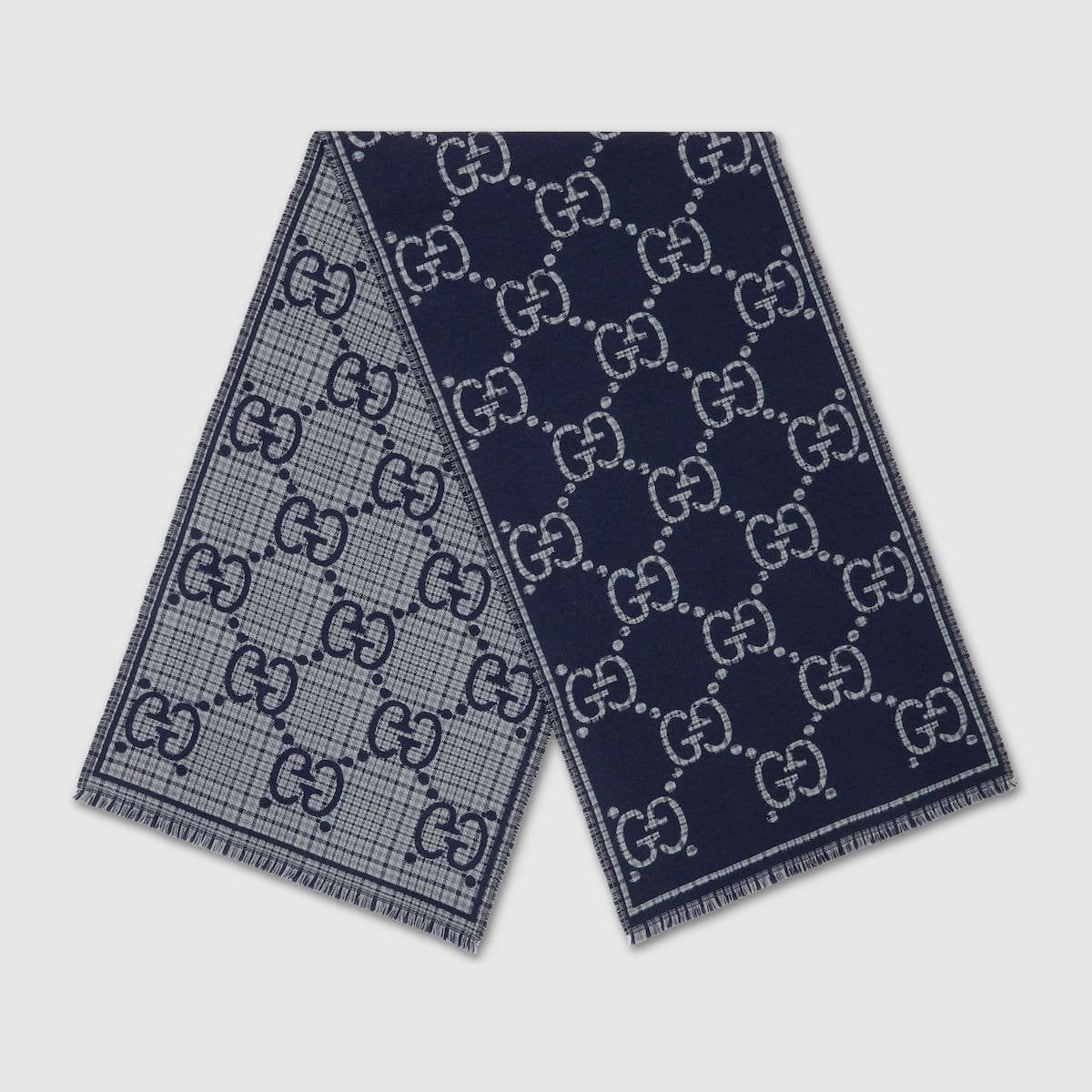 Gucci Check GG wool scarf