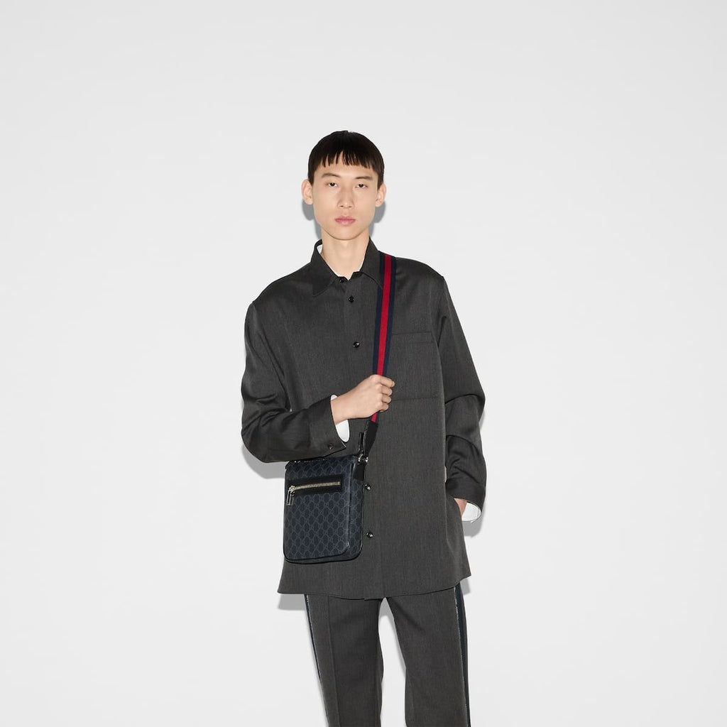 GG Black small messenger bag
