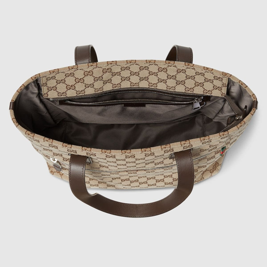 Gucci canvas large tote bag