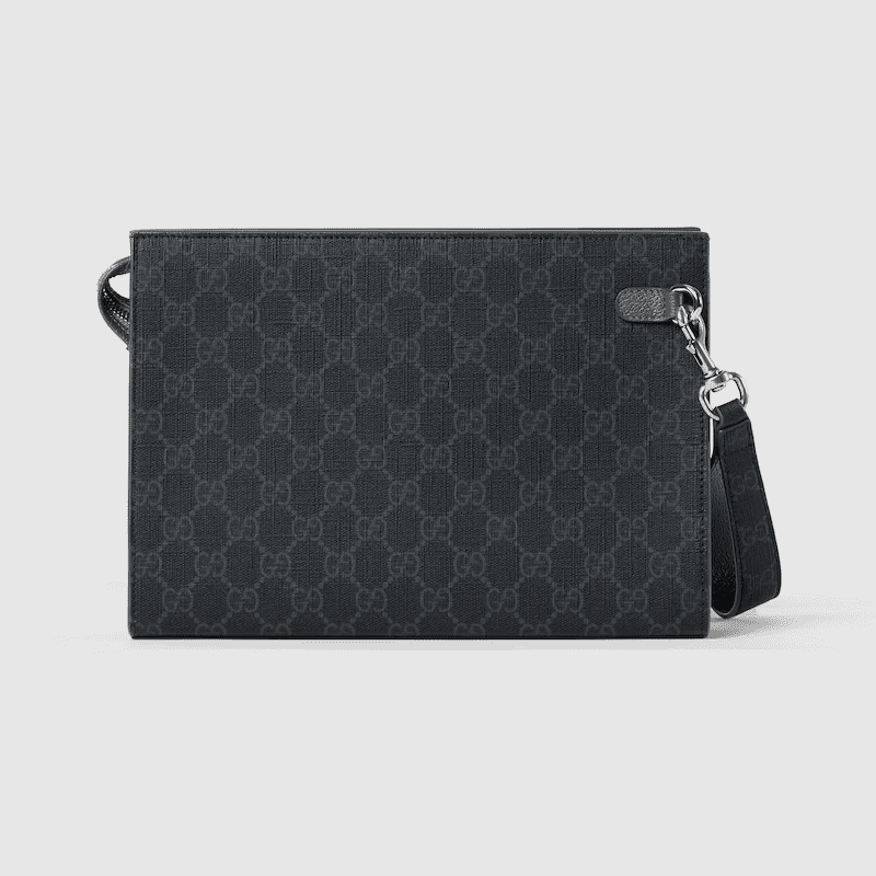 Gucci pouch with grey trim