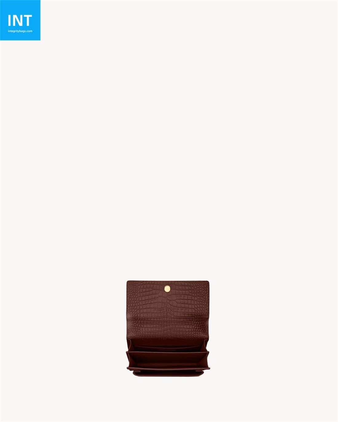 Saint Laurent SUNSET MEDIUM IN CROCODILE-EMBOSSED LEATHER