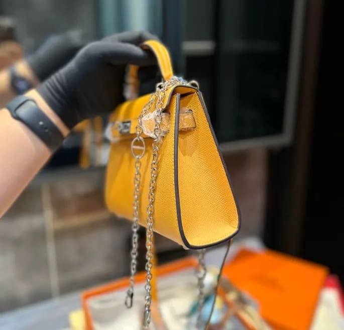 Hermès Amber EPSOM Calfskin Mini Kelly 20cm