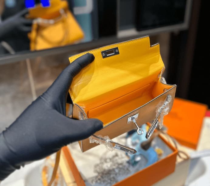Hermès Amber EPSOM Calfskin Mini Kelly 20cm