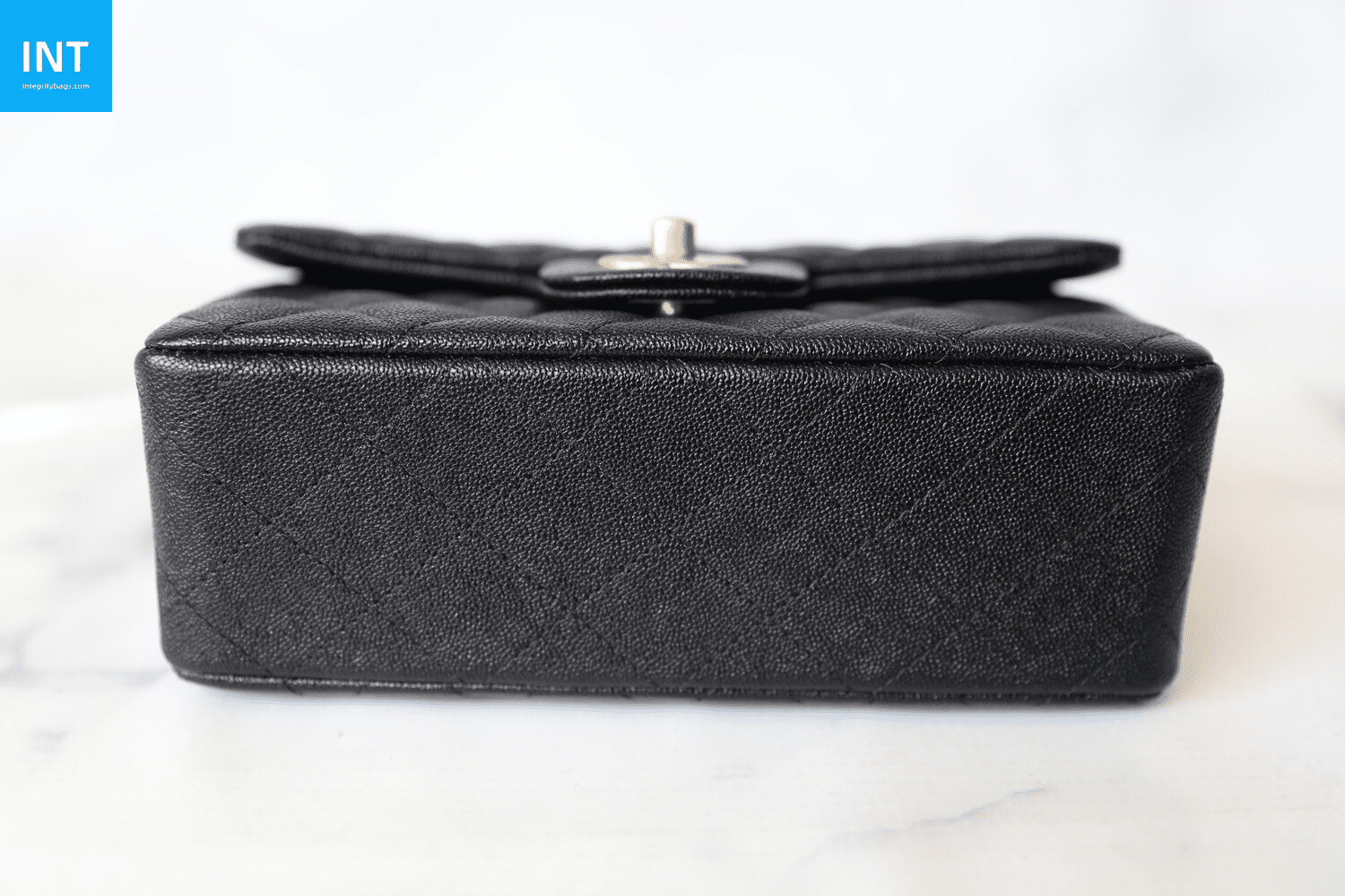 Chanel Top Handle Mini Rectangular, Black Caviar with Matte Gold Hardware