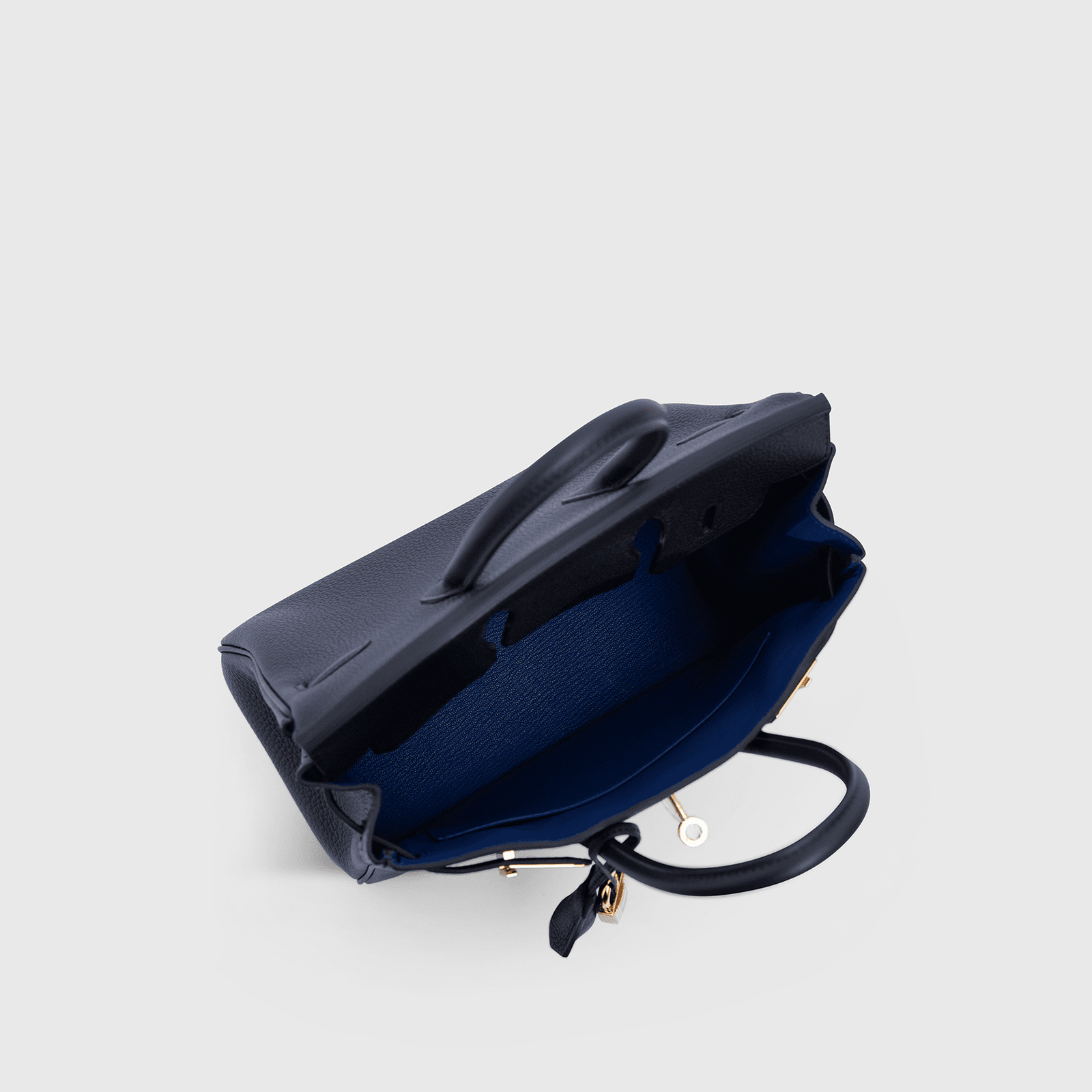 Hermès Birkin 25 Togo Black/Blue Sapphire Gold Hardware