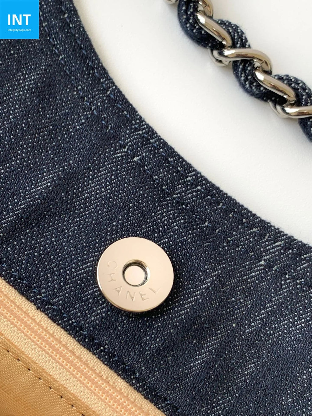 Chanel 25 Tote Bag Navy Blue 48cm Denim Leather