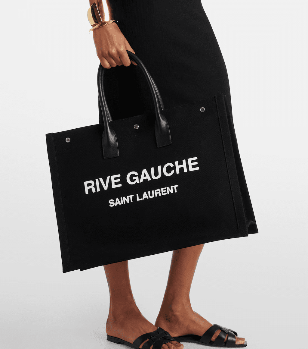 Saint Laurent Rive Gauche Tote Bag in Canvas