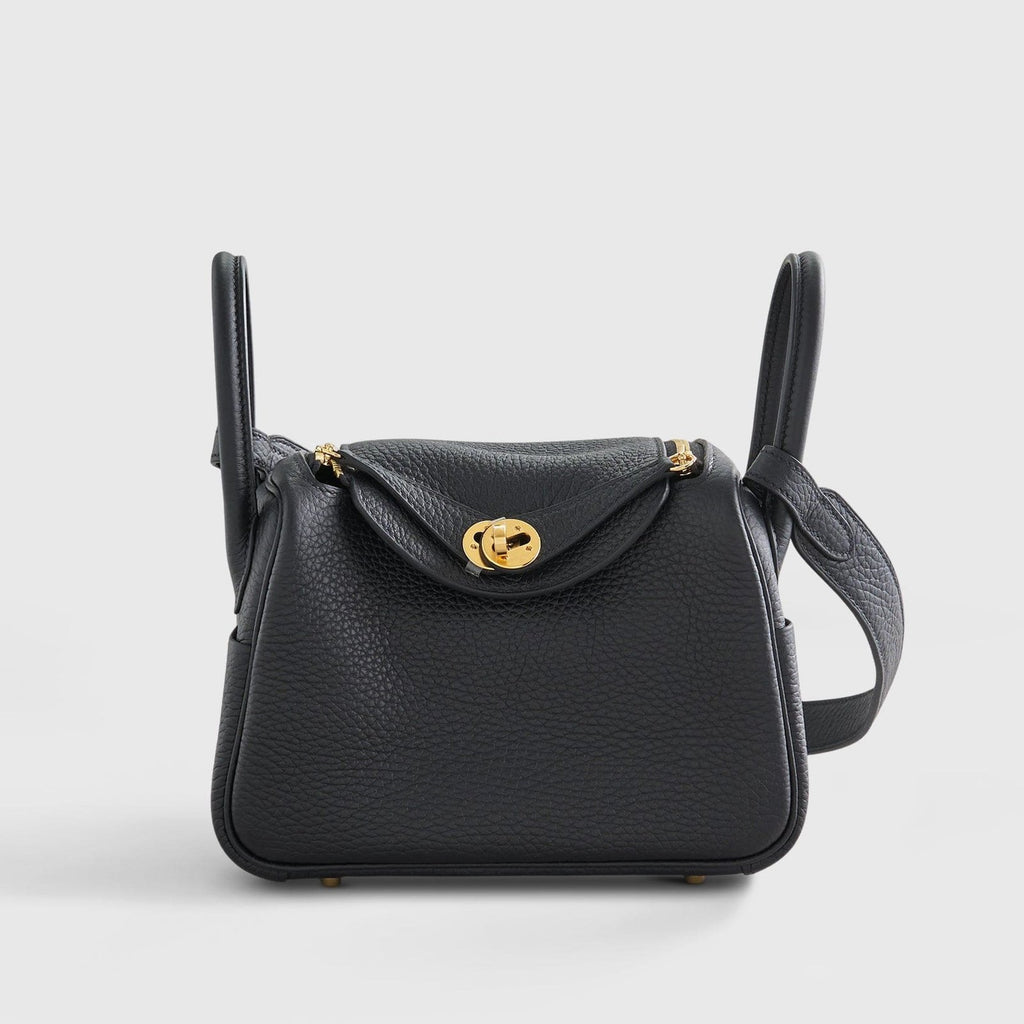 Hermès Lindy 20 Clemence Black Gold Hardware