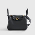 Hermès Lindy 20 Clemence Black Gold Hardware