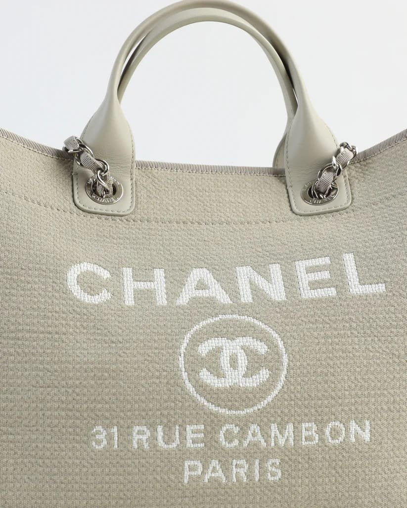 Chanel Deauville Large Gray Tote Bag