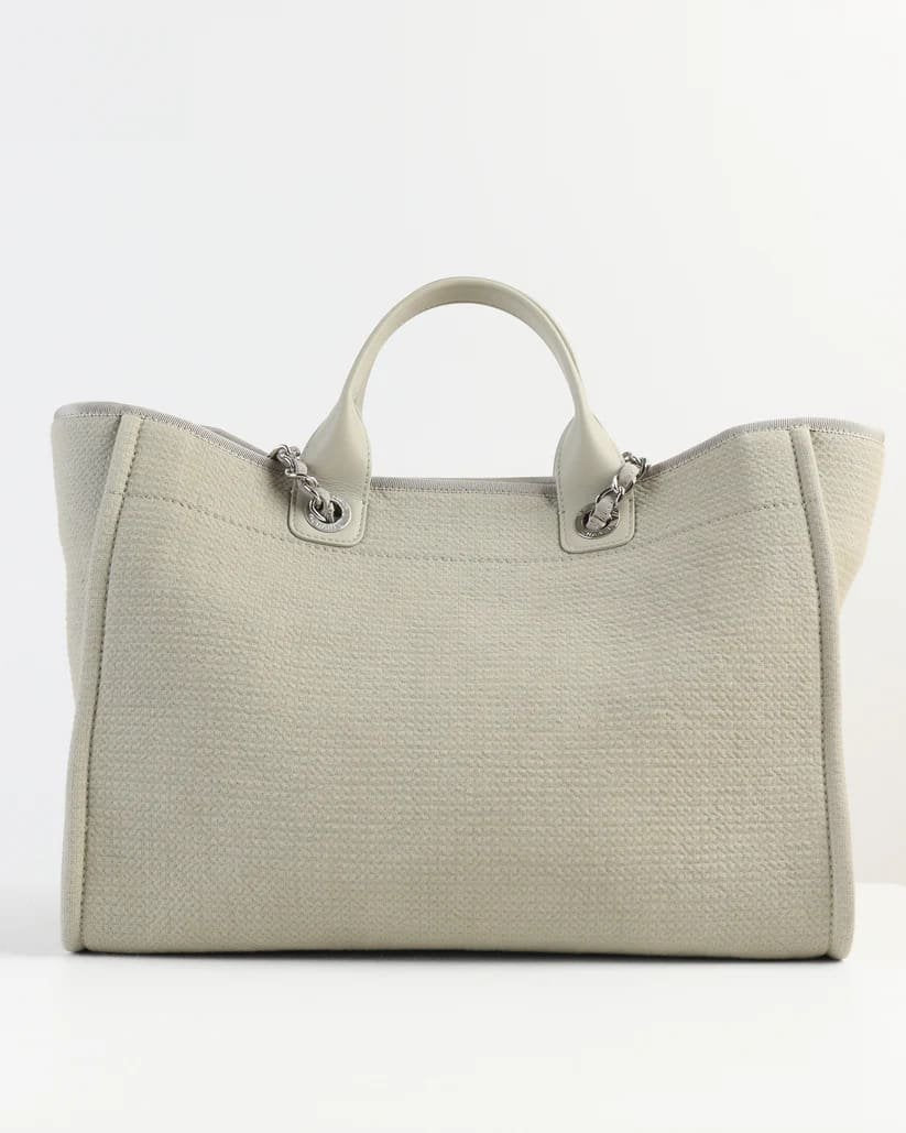Chanel Deauville Large Gray Tote Bag