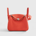 Hermès Lindy 20 Clemence Go Orange Field Palladium Hardware