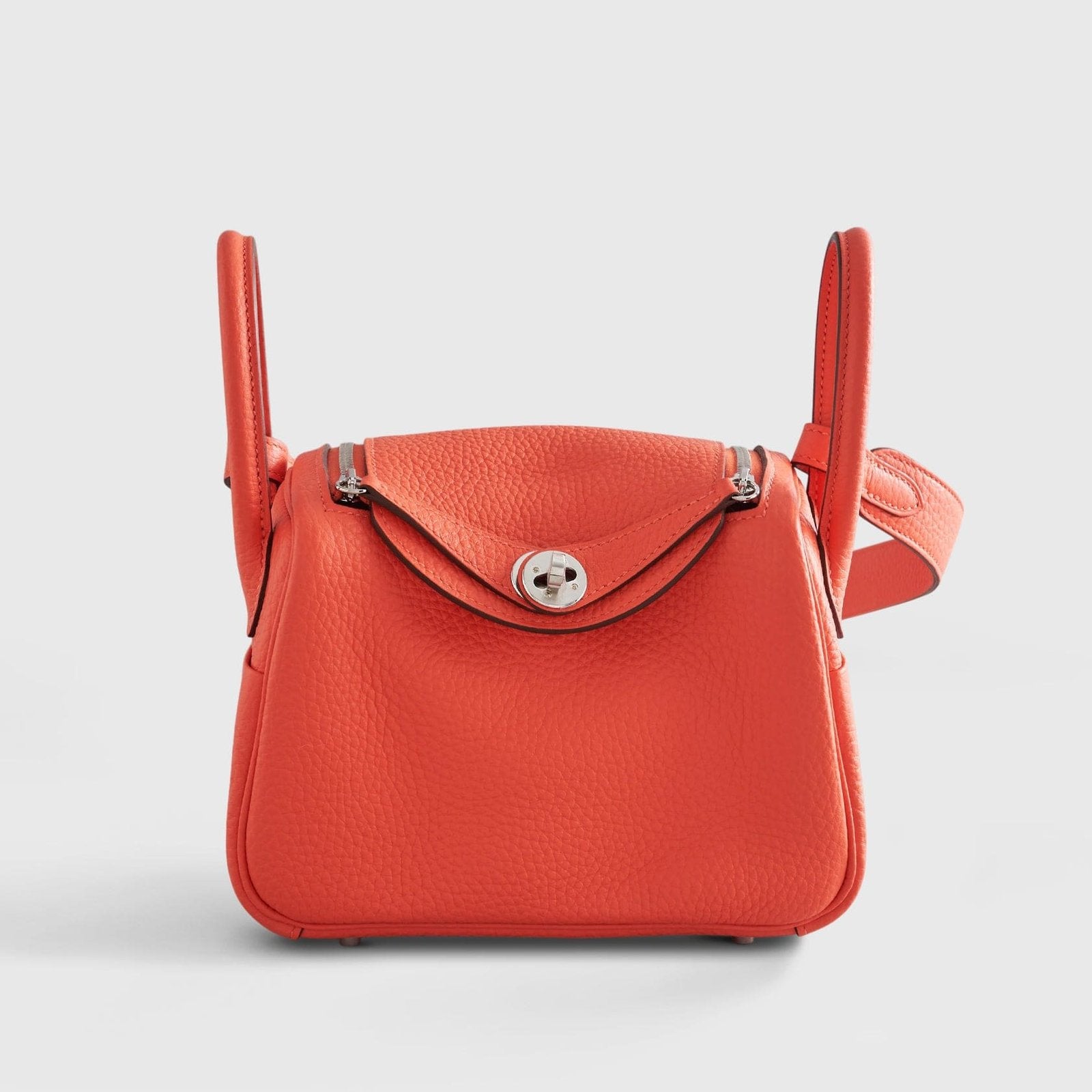 Hermès Lindy 20 Clemence Go Orange Field Palladium Hardware