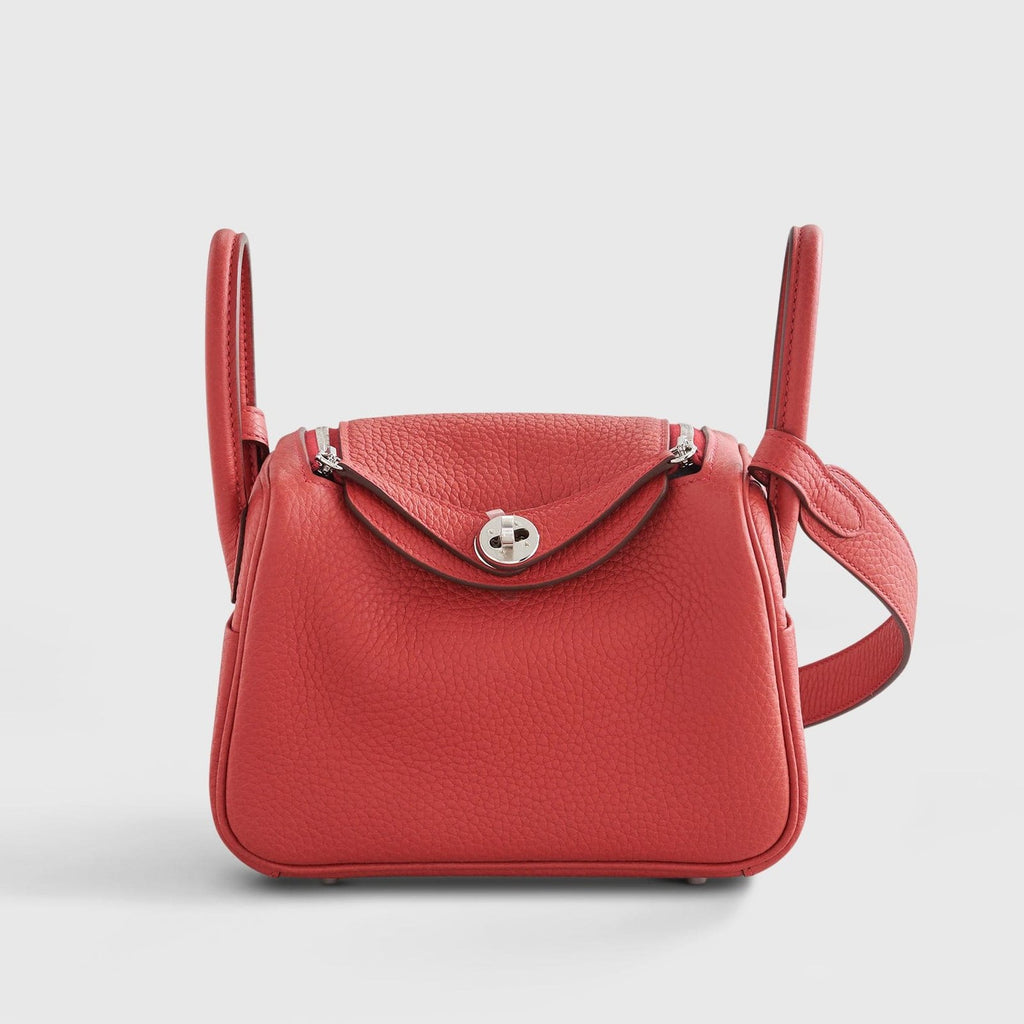 Hermès Lindy 20 Clemence Vermillon Palladium Hardware