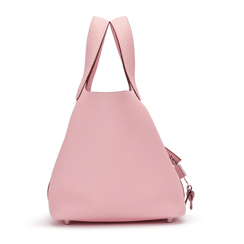 Hermès Rose Sakura Clemence Picotin 18 Palladium Hardware