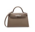Hermès Etoupe Epsom Mini Kelly 20 ll Palladium Hardware.