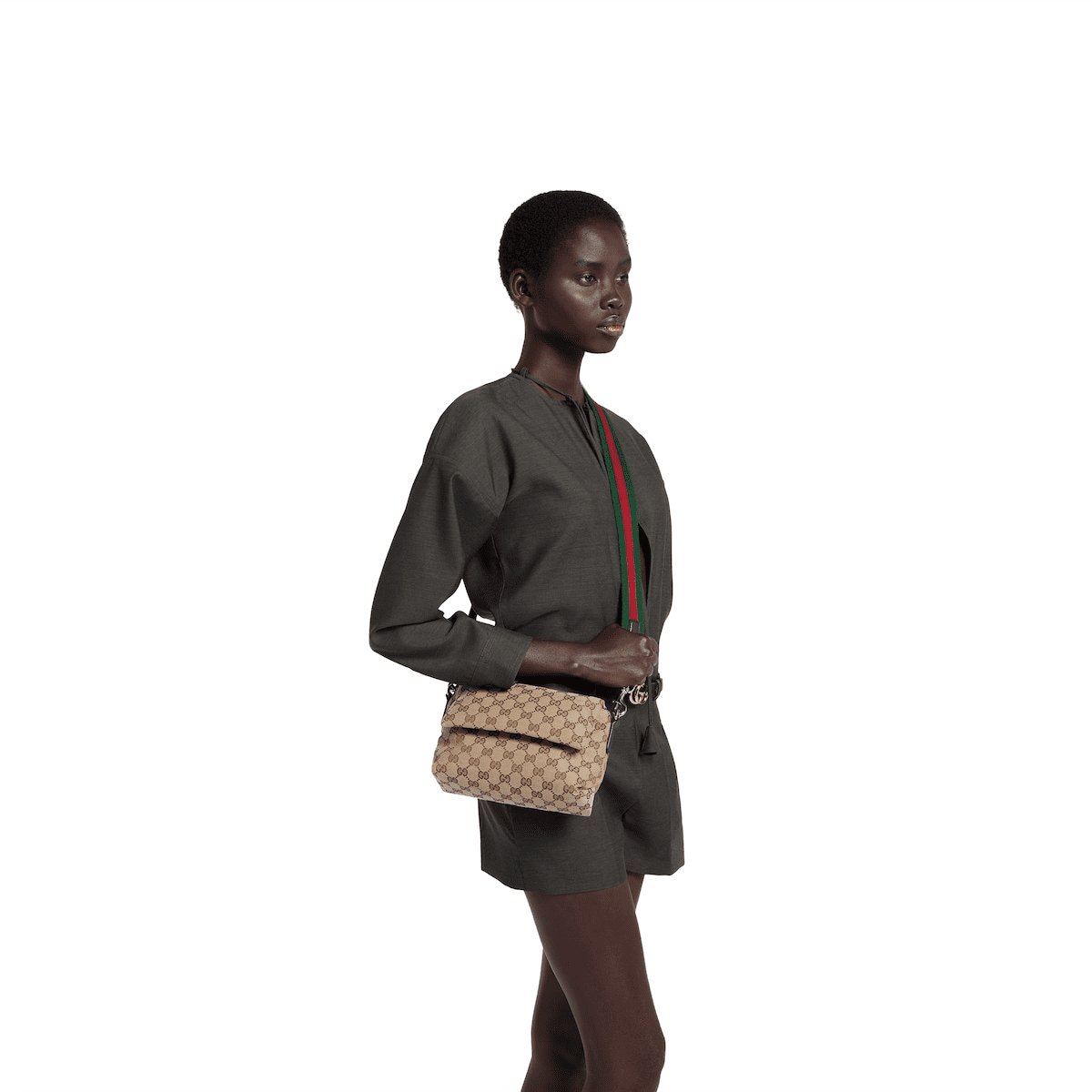 Gucci canvas small crossbody bag