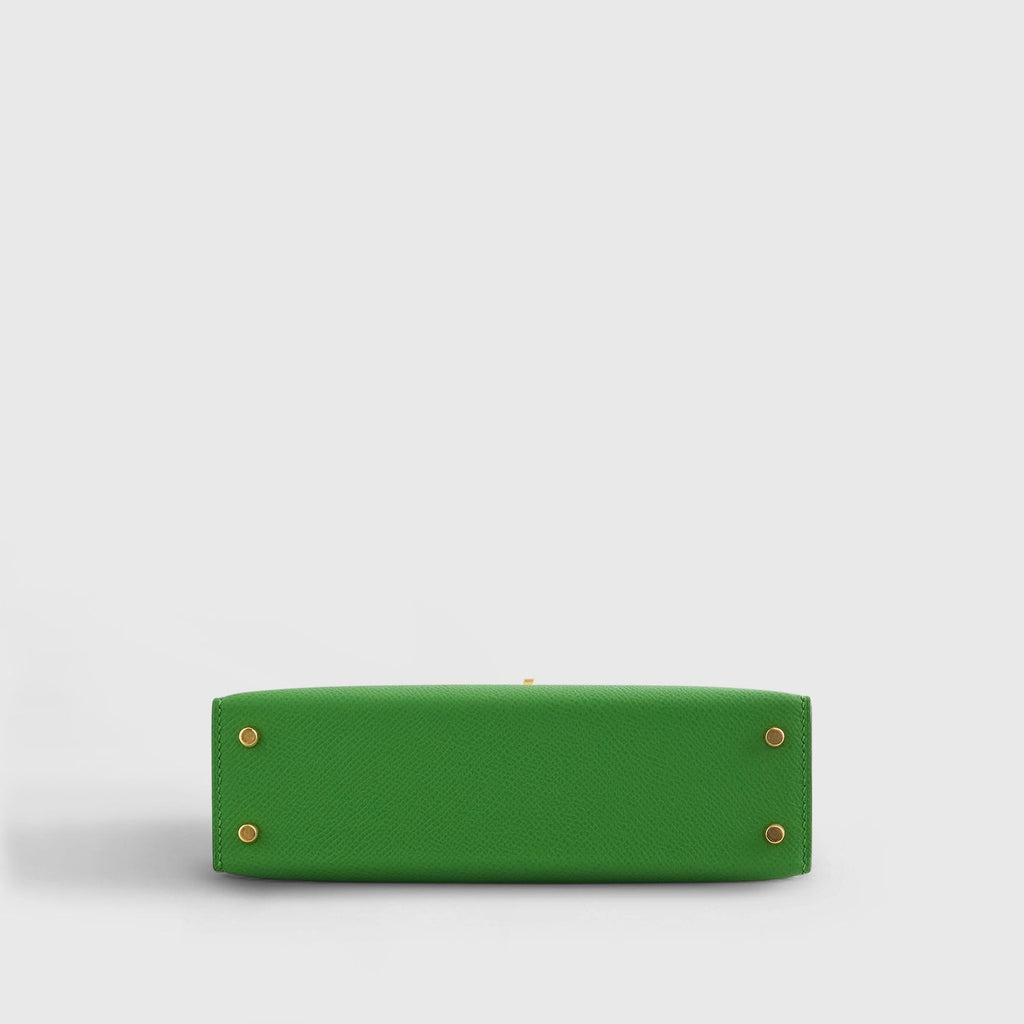 Hermès Kelly Mini Epsom Vert Yucca Sellier Gold Hardware