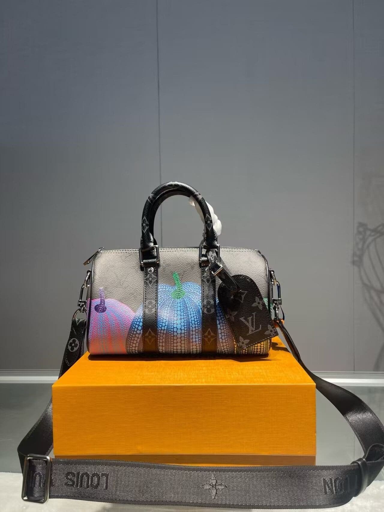 Louis Vuitton Kusama Reverse Monogram Eclipse Keepall 25