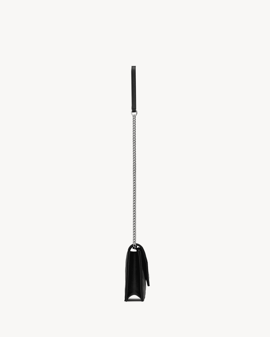 SAINT LAURENT CASSANDRE ENVELOPE CHAIN WALLET IN GRAIN DE POUDRE LEATHER