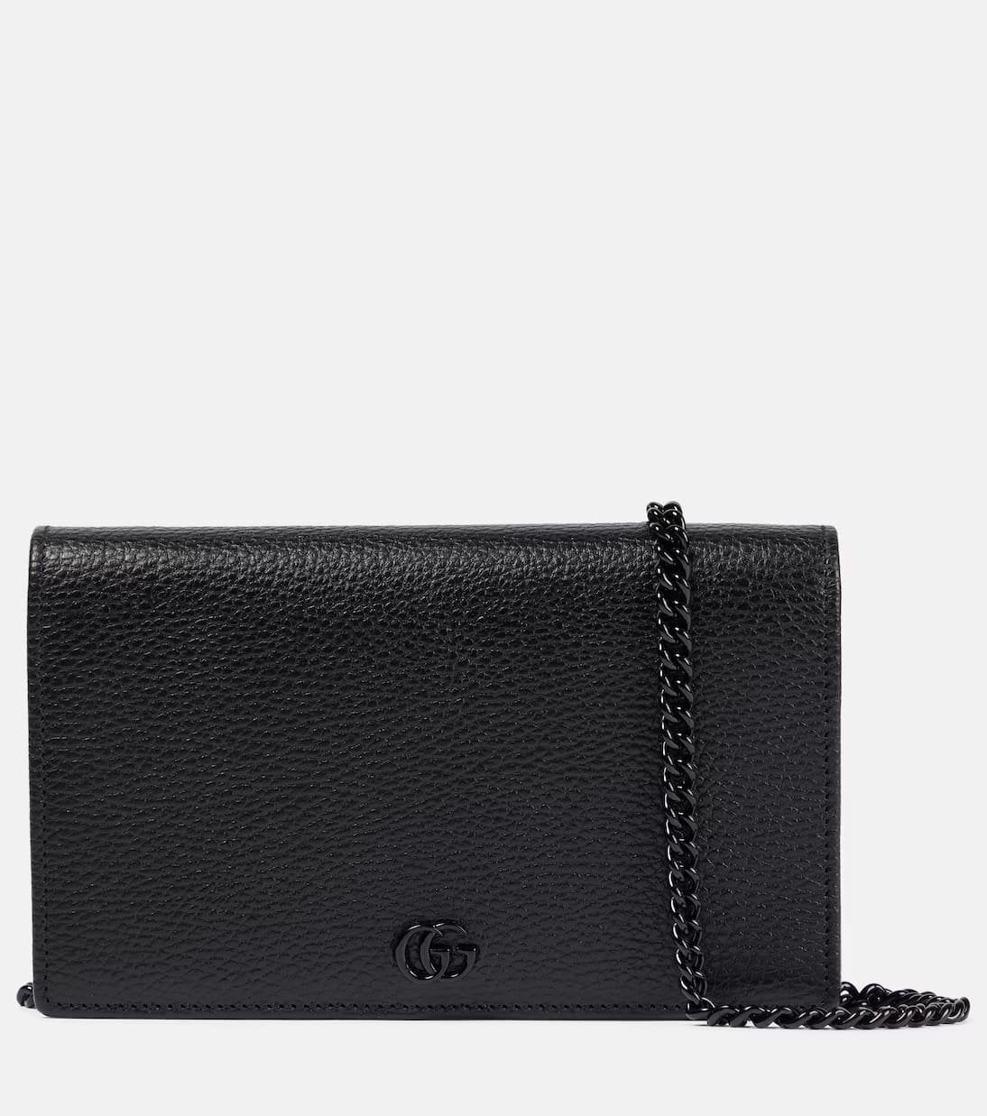 Gucci GG Marmont leather wallet on chain