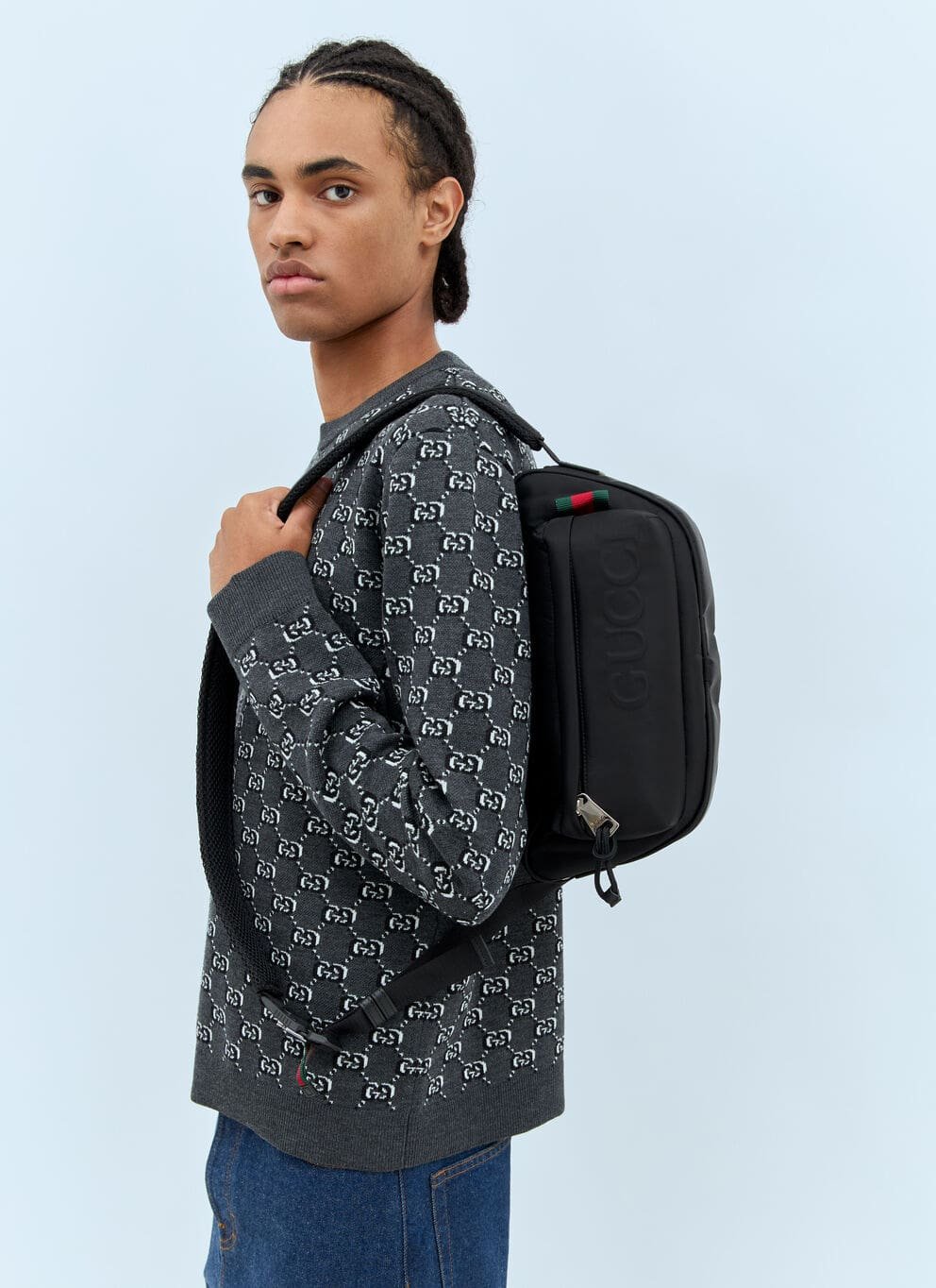 Gucci Embossed Logo Small Crossbody Bag