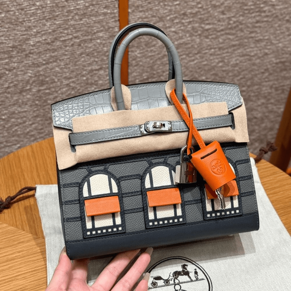 Hermès Birkin 20 Faubourg Rainy Days Gris Misty
