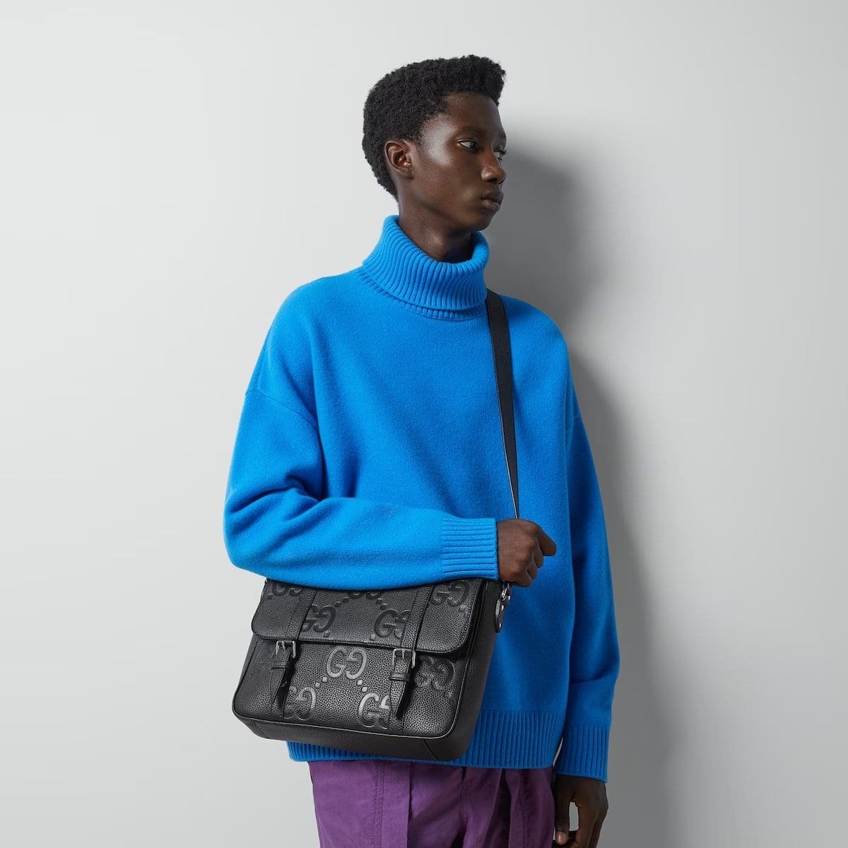 GUCCI JUMBO GG MEDIUM MESSENGER BAG