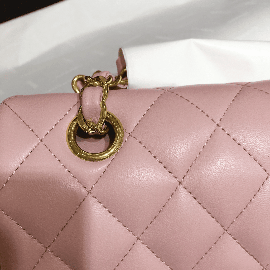CHANEL Classic Double Flap Small Pink Lambskin
