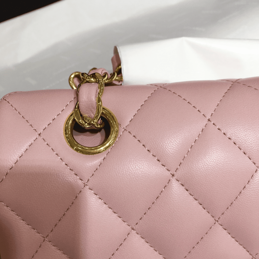CHANEL Classic Double Flap Small Pink Lambskin