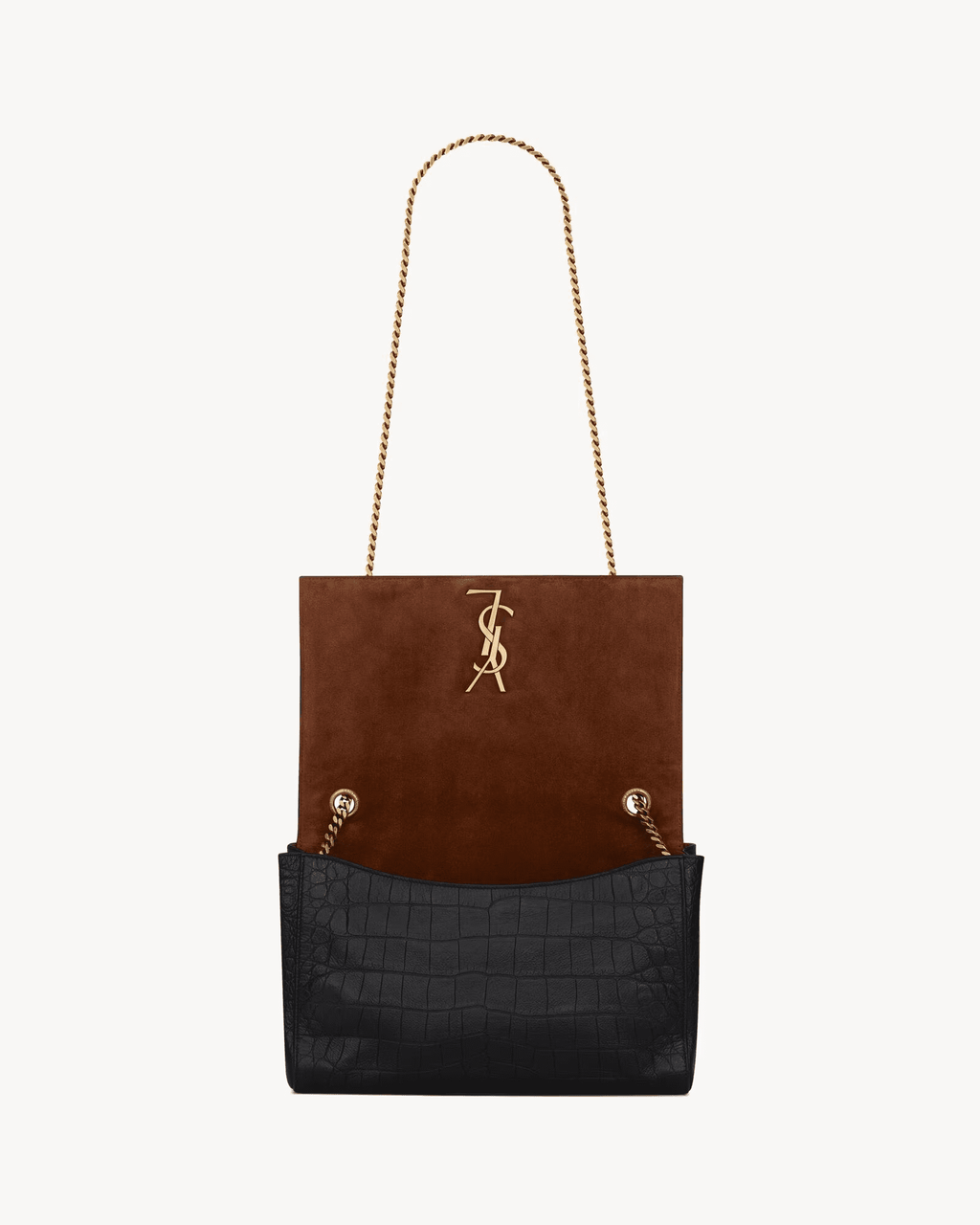 Saint Laurent REVERSIBLE KATE MEDIUM IN CROCODILE-EMBOSSED LEATHER