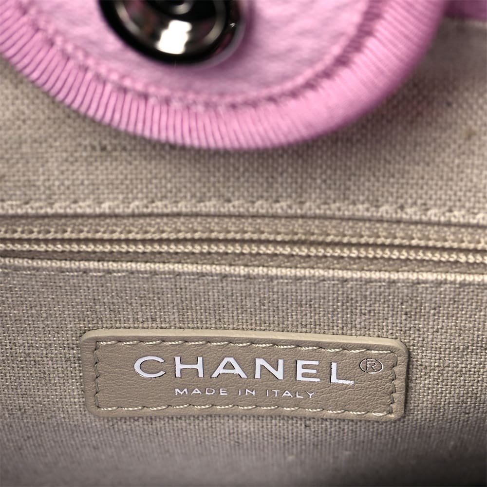 Chanel Mixed Fibers Deauville Tote Pink