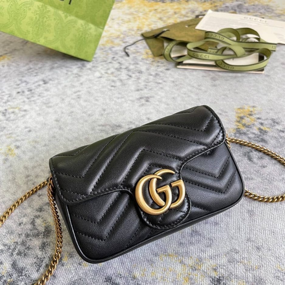GUCCI Marmont matelasse leather super mini bag