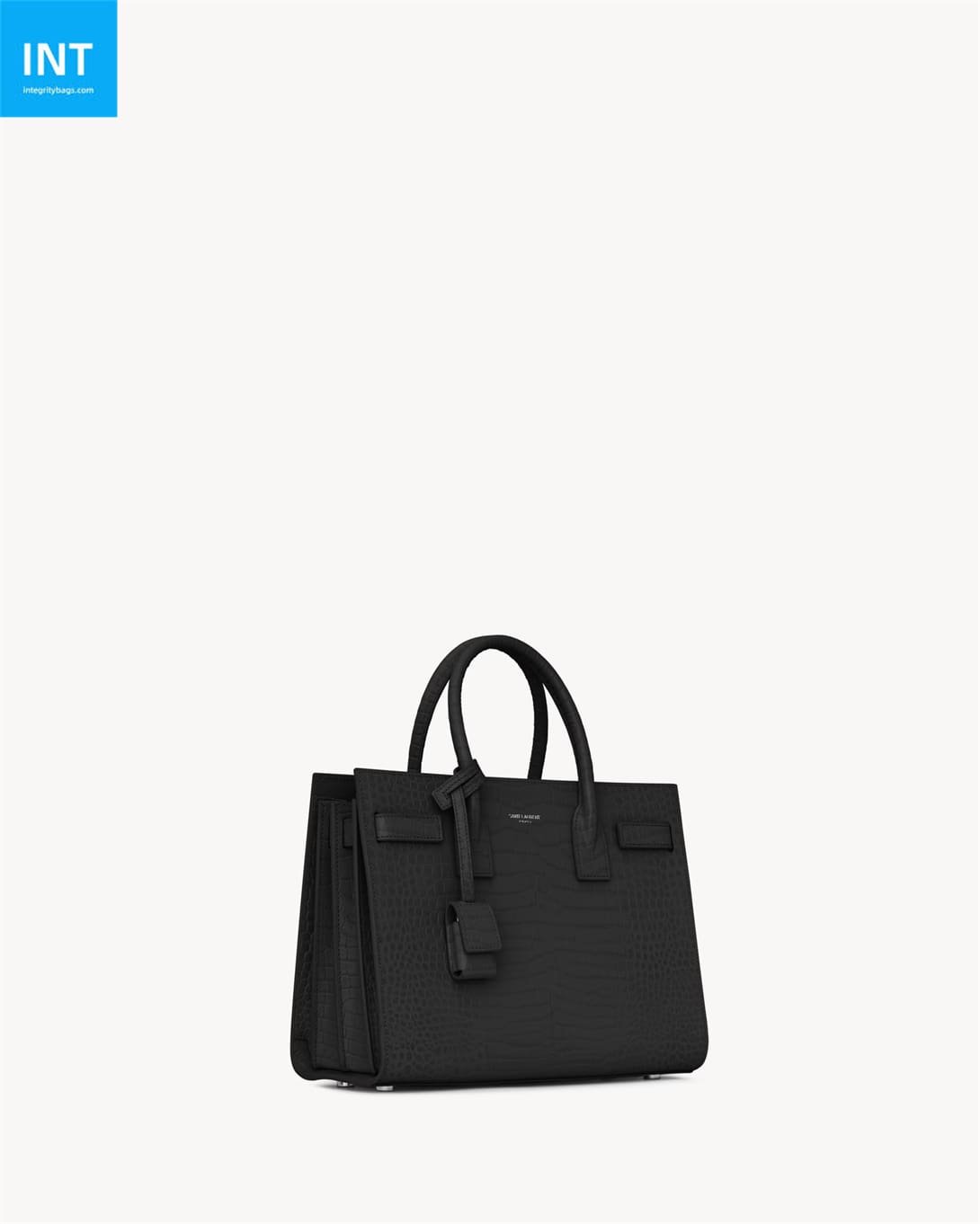 Saint Laurent SAC DE JOUR BABY bag in crocodile-embossed leather