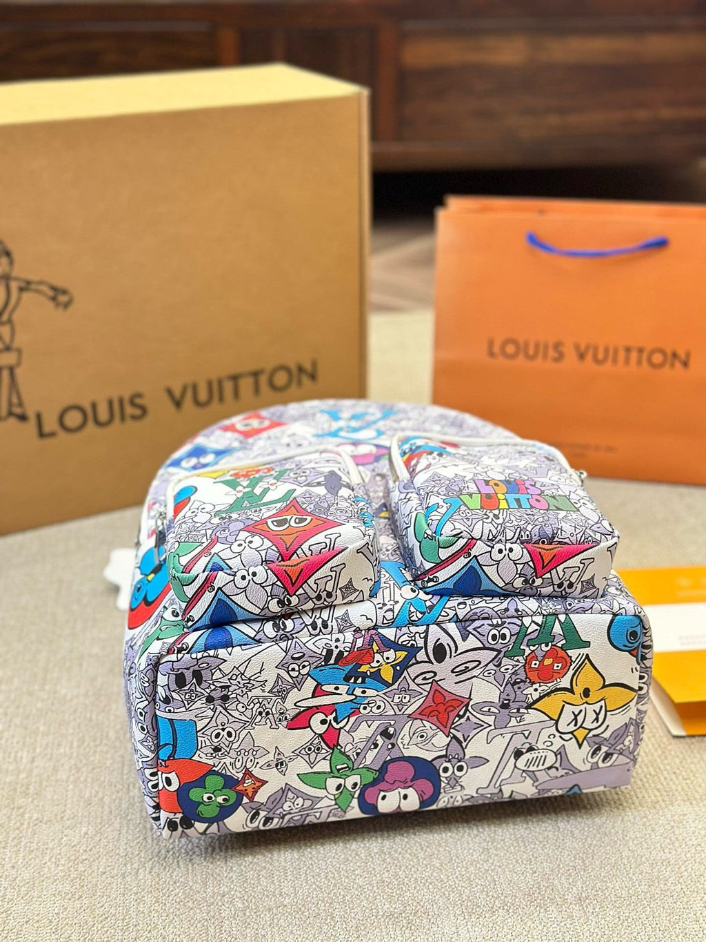 Louis Vuitton Multipocket Backpack Limited Edition Monogram Comics Canvas
