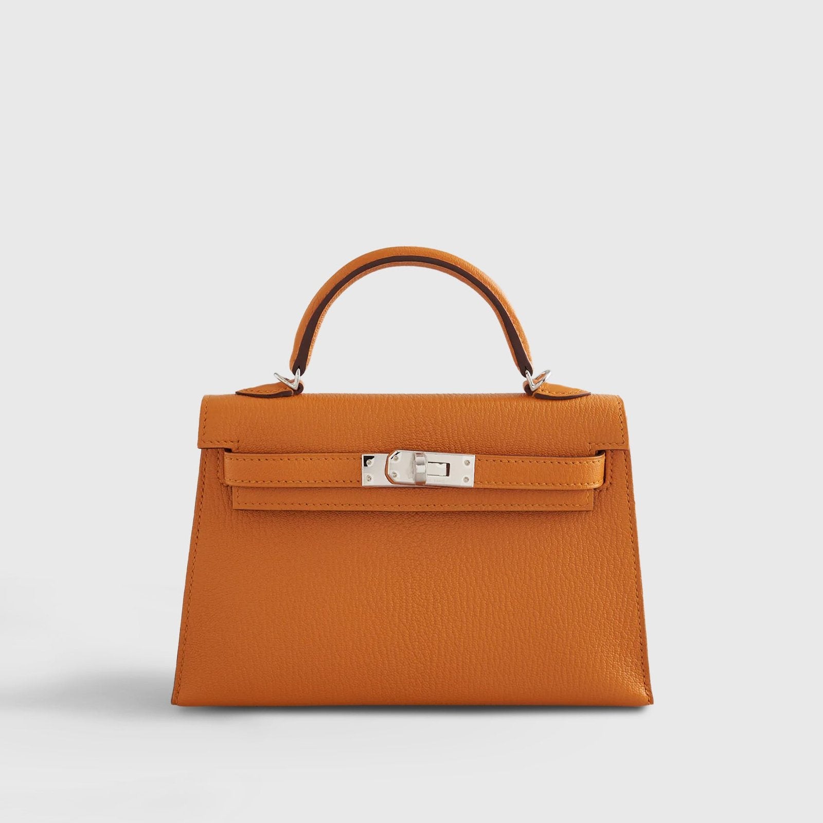 Hermès Kelly Mini Chevre Apricot/Cuivre Sellier Palladium Hardware