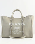 Chanel Deauville Large Gray Tote Bag