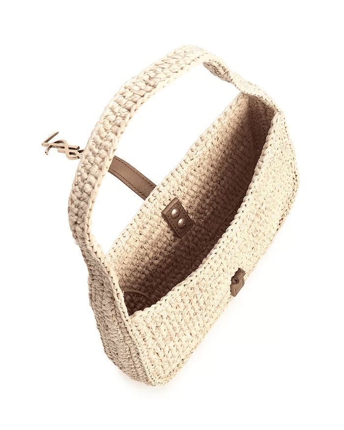 Saint Laurent Le 5 À 7 Mini Hobo in Raffia